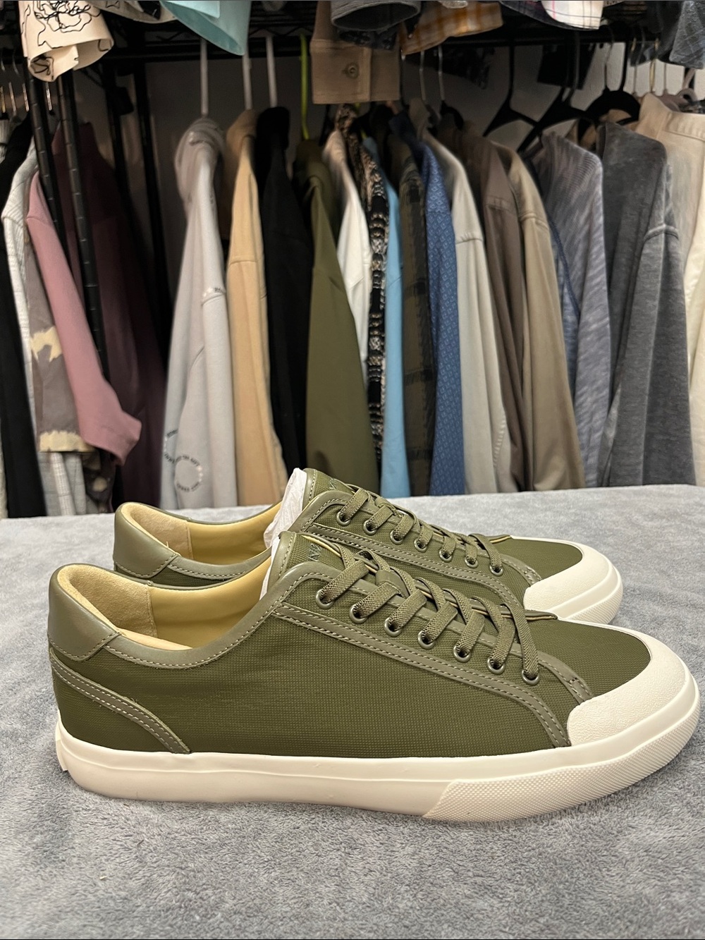 Vince Olive Smoke Fulton Low-Top Men's Sneakers